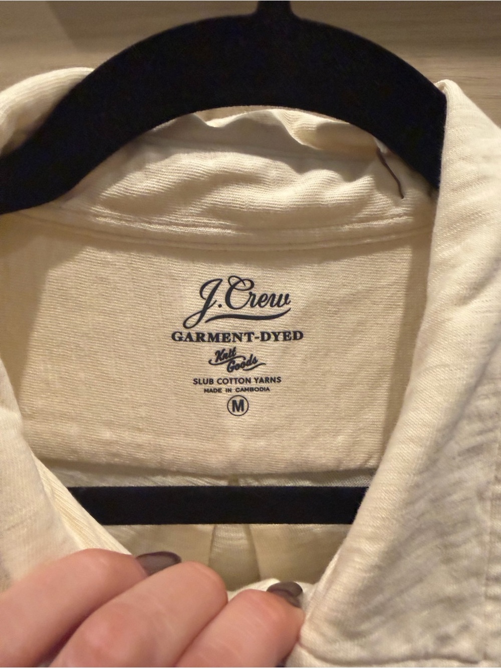 J. Crew Men's Garment-Dyed Shirt Jacket in Cream